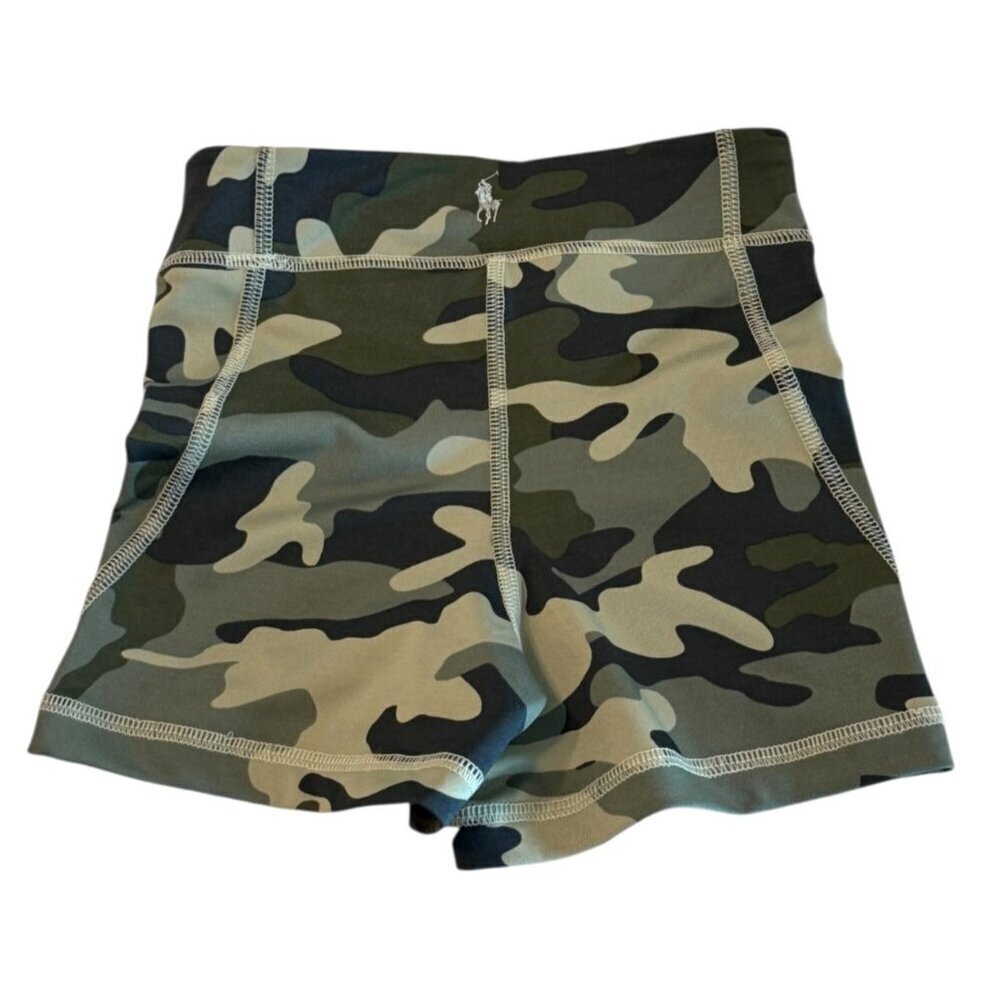 Polo Ralph Lauren Child's Pull On Camo Shorts Army Green Biker Size 6 NWOT